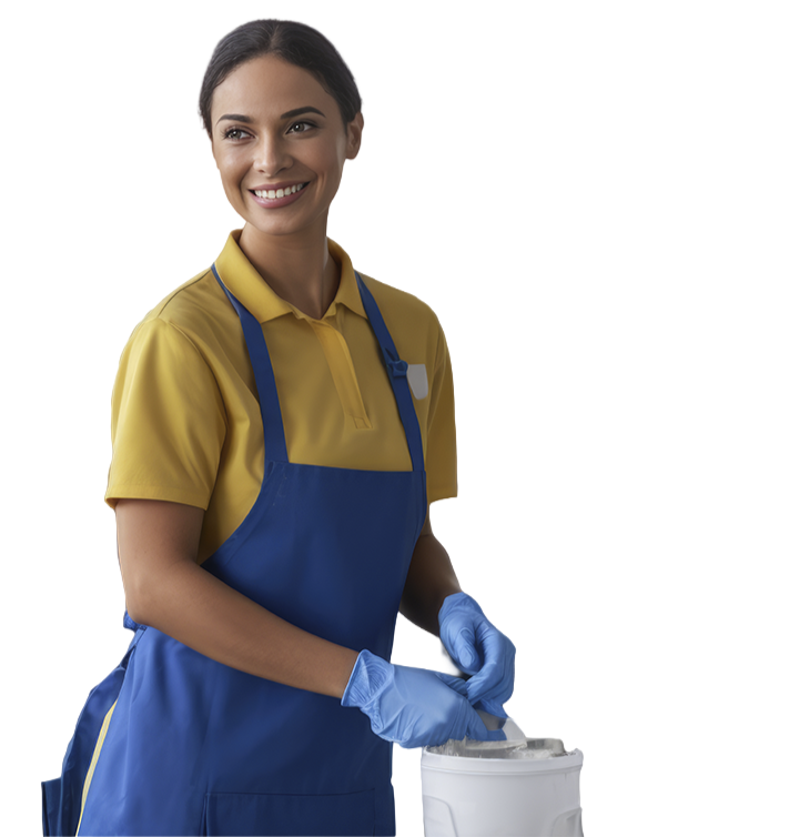 cleaning girl
